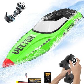 VOLANTEXRC بدون فرش RC VectorsR80 ، 45 ميل في الساعة 32.5 "قارب التحكم عن بعد عالي السرعة ، قارب سباق سريع مع التصميم الذاتي ومقاوم للماء للبحيرة والنهر ، هدايا للبالغين (798-4 RTR) ، exa79804