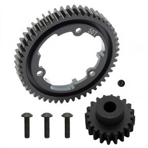 50T M1.0 FESTER FESTER GEAR مع 20T ترس ترس متوافق مع TRAXXAS 1/10 MAXX 1/5 X-MAXX 1/10 E-REVO 2.0 VXL 1/7 XO-1 ، RACING RACING SPUR GEAR