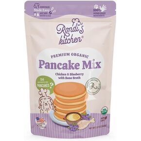 Rondi's Kitchen Pancake Mix for Dogs - Premium All-Natural & Organic Dog Treats, Healthy Dog Snacks for All Ages & Sizes, Made with Human-Grade Ingredients - Chicken & Blueberry