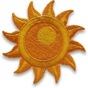 الحديد على البقع - علم التنجيم Sun Star - الحديد على بقع على الظهر ، بقع مدمجة للقمصان أو الجينز والملابس والحقائب أو الملحقات DIY - ينضح شعورًا بالجاذبية الصوفية والوئام الكوني