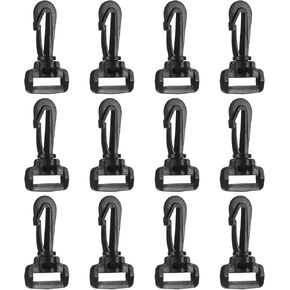 12 PCS بلاستيك دوارة المفاجئة خطاف الخطاف المقطع على ظهر الظهر مشابك روتاري مشابك المحفظة الأجهزة د حلقة دوار جراد البحر مشبك صنع خطاف حزام نايلون لحقيبة حلي