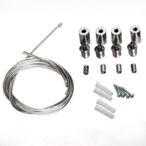 Leadigol 4pcs صورة معلقة مع خطاف الحلقة ، وضبط كابلات الإضاءة الإضاءة كابلات سلاسل الصلب معلقة ، وصباح حبال رفع سلك مجموعة سقف الحبل الفولاذ