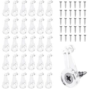 10Pack Mirror Clips Stainless Steel U Brackets - Wall Mount Kit for Secure Hanging of Large Mirrors, Pictures, and Ceramic Wall Displays, with Heavy Duty Picture Hooks and Screws, Small