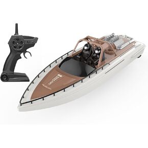 SOWOFA Remote Control Boat 4CH Electric Watercraft RC Sail Double-People Boats 15km/h for Lake Pool Boy Kids 8y+