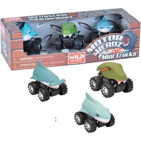 Wild Republic Anaconda, Great White, Hammerhead, Push action motor vehicle, Gifts for Kids, Imaginative Play, Motor Headz, Aquatic 5 Inches