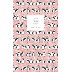 Puffins Notebook - الصفحات المحكم - 5x8 - قسط: (Pink Edition) دفتر الملاحظات المرح 96 صفحات محكم / مبطن (5 × 8 بوصات / 12.7x20.3 سم / صغار اللوحة القانونية / ما يقرب من A5)