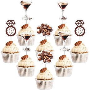 24pcs إسبرسو مارتيني دش دش كب كيك أعلى القبعات الحب