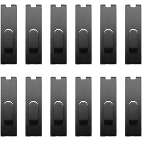 TAODAN 12PCS Mesh Wall Hook Hanger Iron Mesh Notch Picture Frame Painting Art Display Home Slot Panel Mesh Panel Hook for Office Home Mesh Panel Black