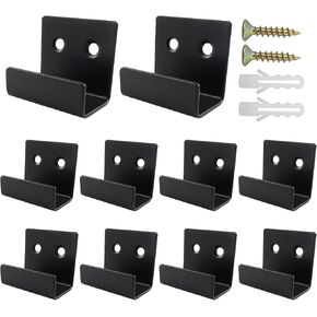 10PCS Stainless Steel Flat J Hooks Hanger, Silver Tile Display Wall Hanger, Heavy Duty Tile Hanger Brackets for Hook Ceramic Wall Display, Mirrors, Picture, Frame(Small Size)