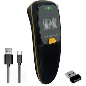 Pocket 1D/2D Barcode Scanner - Mini Handheld QR Code Reader, 3-in-1 Connectivity (Bluetooth, USB Wired, 2.4G Wireless) for Windows, iOS, Android, iPad, Tablet, POS Systems