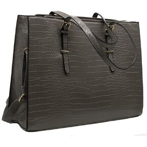 Amaze Laptop Bags for Women 15.6" Waterproof PU Leather Large Capacity Shoulder Tote for Ladies for Work, Office & Business