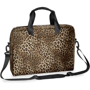 Leopard Print Laptop Bag Shoulder Messenger Bag Waterproof Laptop Case for 15.6 Inch Notebook Computer Bags Laptop Briefcase Carrying Bag