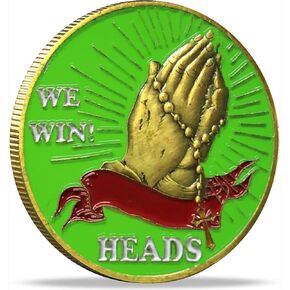 Heads Tails Novetly Challenge Coin Skull Decision Maker Flipping Coin