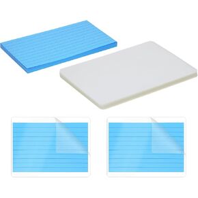 ONLYKXY 50pcs 8mil Index Card Laminating Pouches Blank Frames Thermal File Cover Bag Pocket Laminator Sheet & Paper Lined Book Tab Marker Note Pad for Work ID Note Cards Page Marks DIY Craft (Yellow)