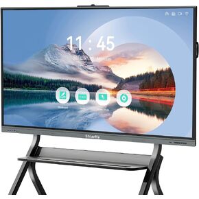 Shiarffe 4K Smart Board 65 inch Smartboard Interactive Whiteboard with 48MP Camera, 8-Array Microphone, Touchscreen Digital Whiteboard for Classroom Office Home