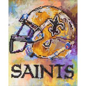 فنون الماس من قبل فنون الترفيه أدوات الطلاء الماس للبالغين 10 "x12" فريق NFL New Orleans Saints ، الحفر الجزئية ، مجموعات الفن ، فن Dimond ، للبالغين ، Kit