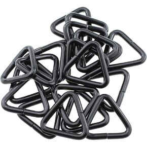 RLECS 20PSC 1 Inch Black Metal Triangle Ring Buckle Triangle Closure Ring Luggage Apparel Pet Leash Triangle Buckle Hardware for Apparel Cases DIY Jewellery Luggage Strap