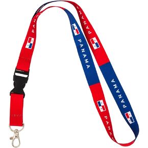 Desert Cactus Country of Panama Lanyard Flag Car Keys ID Badge Holder Keychain Souvenir Detachable Breakaway Snap Buckle (Lanyard)