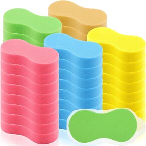 Vesici 60 Pack Car Wash Sponges Bulk Large Sponges for Cleaning, Colorful Cleaning Sponges Multi-Purpose, Thick Giant Bone Sponge, Ideal Washing Sponges for Kitchen, Bathroom, Household Cleaning