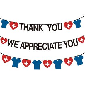 زخارف أسبوع الممرضة الحفلات شكرا لك الممرضات نقدر لك لافتة ، ممرضة يوم RN Medical Happy Fanses Decorations Banner Decorts