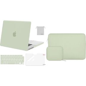 MOSISO Compatible with MacBook Pro 16 inch Case 2024 2023 2022 2021 Release M3 A2991 M2 A2780 M1 A2485 Pro Max, Plastic Hard Shell Case&Keyboard Cover&Screen Protector&Storage Bag&Bag, Sage Green