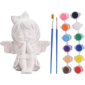 Unidos 2 Pack Piggy Bank for Kids and Oner Craft Painting Piggy Bank Coin Money Money Jar غير قابلة للتدمير مربع ملاك Gypsum Sculpture مع زخرفة سطح المكتب