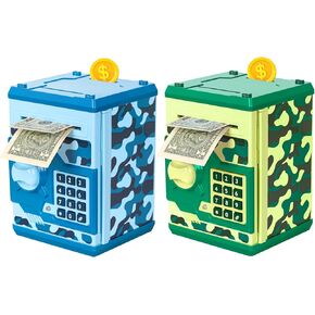 ATM Piggy Bank for Boys Girls ، VcertCpl Mini Atm Bank Coin Bank مربع لتوفير الأموال مع كلمة المرور ، و Kids Safe Money Jar للبالغين مع فتحة فاتورة للاستيلاء على السيارات ، و Great Gift Toy Bank for Kids