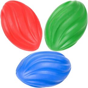 ArtCreativity 6.75" Spiral Footballs for Kids, Set of 3, Colorful Foam Sports Footballs for Outdoors, Indoors, Training, Beginners, Pool, Picnic, Camping, Beach, Party Favors for Boys Girls