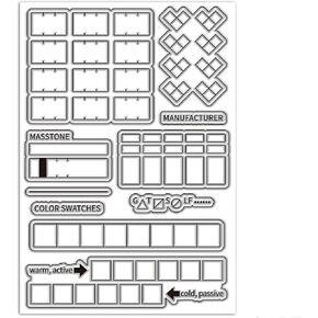 Craspire Palette Clear Stamps Rotatches Color Retro Retro Vintage Rubber Sharperent Silicone Stamp Seals for DIY Scrapbooking Photo Photo Cards Making Stamp Film Frame
