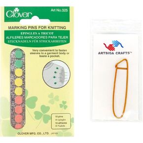 clover needlecraft متماسكة وكتلة دبابيس 2 بوصة 10/pkg 325 مع حامل غرزة