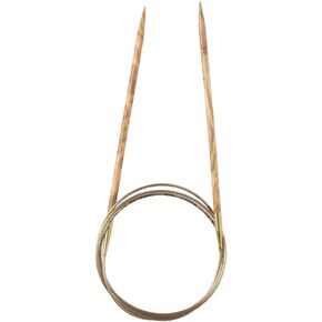 Addi Olive Wood 24 Inch (60 سم) إبر الحياكة الدائرية ؛ الولايات المتحدة الحجم 10.5 (6.5 مم) ، مصنوعة في ألمانيا - 575-7/60/6.5