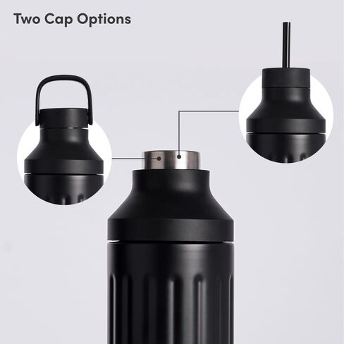 BEAST Health® Stainless Steel Water Bottle, 22 oz, Insulated Stainless Steel, Leak-Proof, Reusable Straw System, Portable Carry Cap, BPA-Free, Dishwasher Safe (Cloud White) in Saudi Arabia