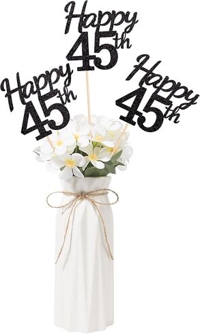 مركزية عيد ميلاد سعيد 55 للطاولة ، زخارف حفلة عيد ميلاد بريق على الوجهين 55 قبعات طاولة رائعة لزخارف طاولة حفل الذكرى السنوية (الذهب ، 10 حزمة) in Kuwait