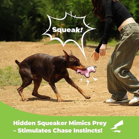 Eco-Friendly Squeaky Dog Toys for Aggressive Chewers – 70% Recycled Wildlife Designs | No-Hunting, Tear-Resistant Chew Toys for Large Dogs | Durable Sustainable Pet Supplies in Saudi Arabia