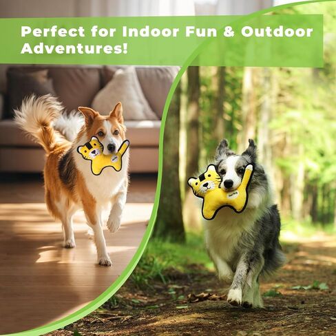 Eco-Friendly Squeaky Dog Toys for Aggressive Chewers – 70% Recycled Wildlife Designs | No-Hunting, Tear-Resistant Chew Toys for Large Dogs | Durable Sustainable Pet Supplies in Saudi Arabia