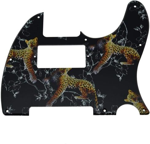 KAISH 8 Hole 3D Printed Tele Style Guitar Plastic Pickguard TL Humbucker Pick Guard for USA/Mexico Telecaster/Tele Flower Pattern in Saudi Arabia