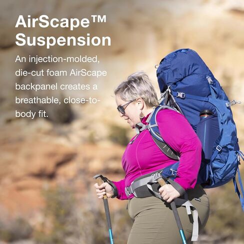 Osprey Ariel 65L Women's Backpacking Backpack, Black, WXS/S in Kuwait