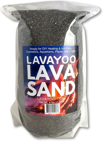 Real Lava Sand - Screened, Washed, Dried and Sanitized - Great for Heating Pads, Cooling Pads, Crafts, and Aquariums (3 lb Bag) in Saudi Arabia
