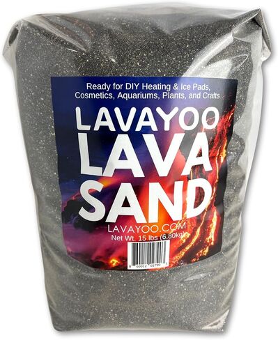 Real Lava Sand - Screened, Washed, Dried and Sanitized - Great for Heating Pads, Cooling Pads, Crafts, and Aquariums (3 lb Bag) in Saudi Arabia