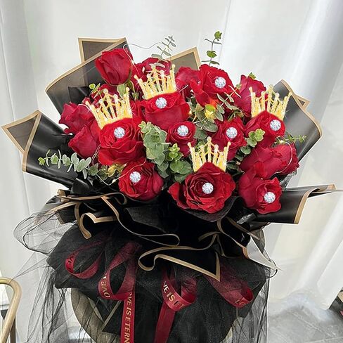 9 Pieces Crown Cake Topper, Princess Little Crown Heart shaped Diamond Alloy Crown, Mini Crown Children's Birthday Cake Baking Decoration Paper Cup Cake Decoration (Mini Gold Little Crown) in Kuwait