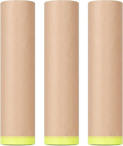 VECOPE Pre-Taped Masking Paper for Painting 22-in. x 50-feet Tape and for Paint Automotive Protective,Cars and Auto Body,Skirting, Covering Painting Masking Paper (1 Roll, 22in X 50FT) in Saudi Arabia