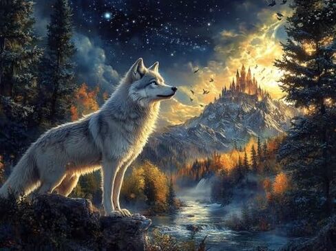 Auremi Fox Diamond Art Painting Kits for Adults Beginners, DIY 5D Animal Diamond Art Paint with Round Diamonds Full Drill Gem Art Painting Kit for Home Wall Decor Gifts 30×40cm in Saudi Arabia