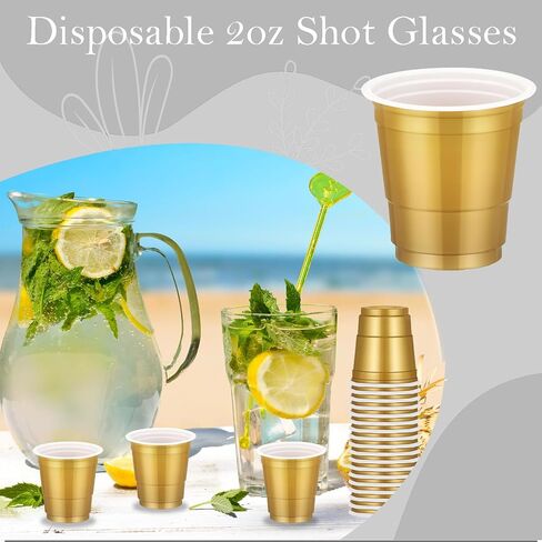 30 Pcs Disposable 2oz Shot Glasses Plastic Cups for Wedding, Graduation Party, Beer Sample Taste Serving, Birthday (Entire Hot Pink) in Saudi Arabia