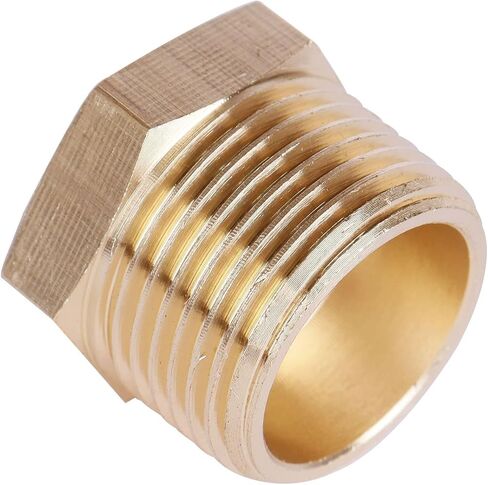 2PCS 1 NPT Male To 3/4 NPT Female Reducing Bushing Brass Pipe Fitting Reducer Adapter (1 NPT Male x 3/4 NPT Female) in Kuwait
