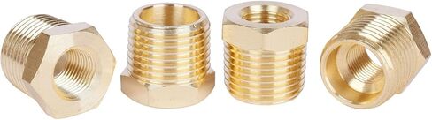 2PCS 1 NPT Male To 3/4 NPT Female Reducing Bushing Brass Pipe Fitting Reducer Adapter (1 NPT Male x 3/4 NPT Female) in Kuwait