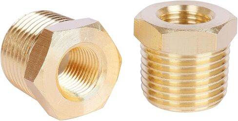 2PCS 1 NPT Male To 3/4 NPT Female Reducing Bushing Brass Pipe Fitting Reducer Adapter (1 NPT Male x 3/4 NPT Female) in Kuwait