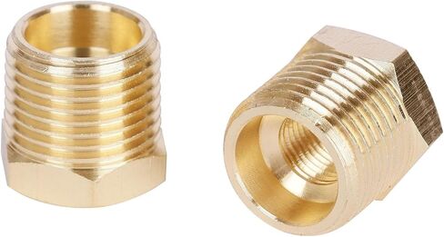 2PCS 1 NPT Male To 3/4 NPT Female Reducing Bushing Brass Pipe Fitting Reducer Adapter (1 NPT Male x 3/4 NPT Female) in Kuwait