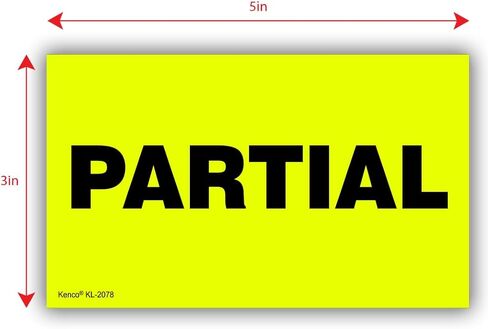 Kenco 3" X 5" Partial Fluorescent Shipping Label Stickers for Shipping and Packing - 500 Adhesive Labels Per Roll in Kuwait