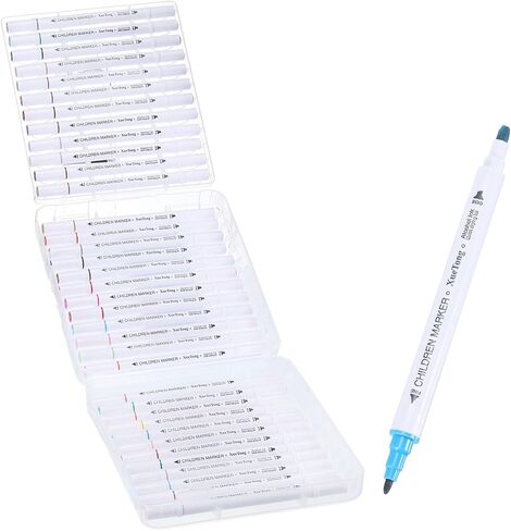 PATIKIL 12 Colors Alcohol Marker Pens, 1 Set Alcohol-Based Ink Dual Tip Art Markers Set with Box for Artist Coloring Sketching Drawing in Saudi Arabia