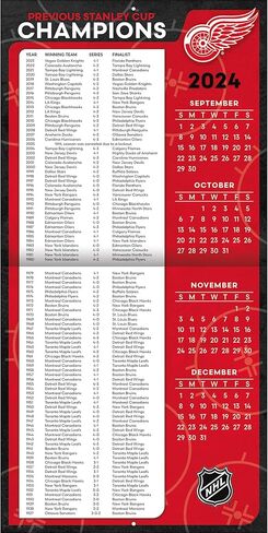 TURNER SPORTS Detroit Red Wings 2025 12x12 Team Wall Calendar (25998011940) in Kuwait